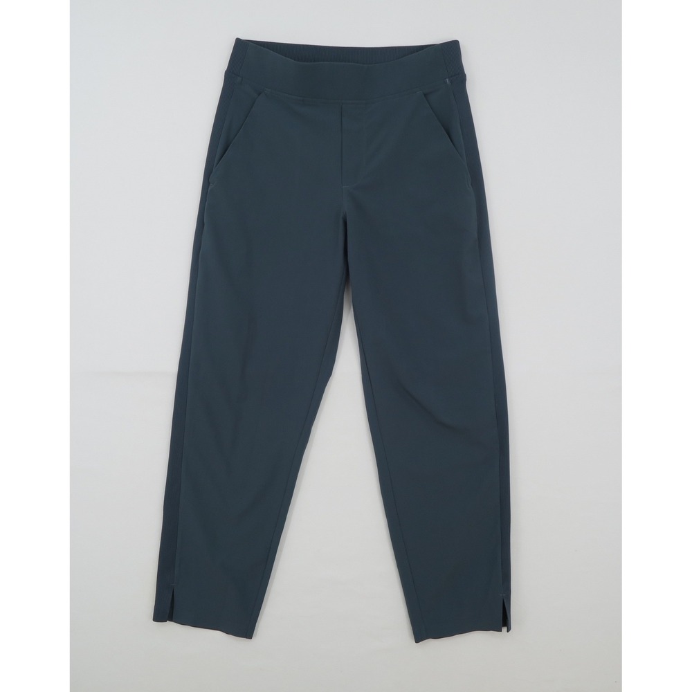 Athleta Brooklyn Ankle Pants Dark Teal Blue‎ Size 0 Petite Ribbed Waist